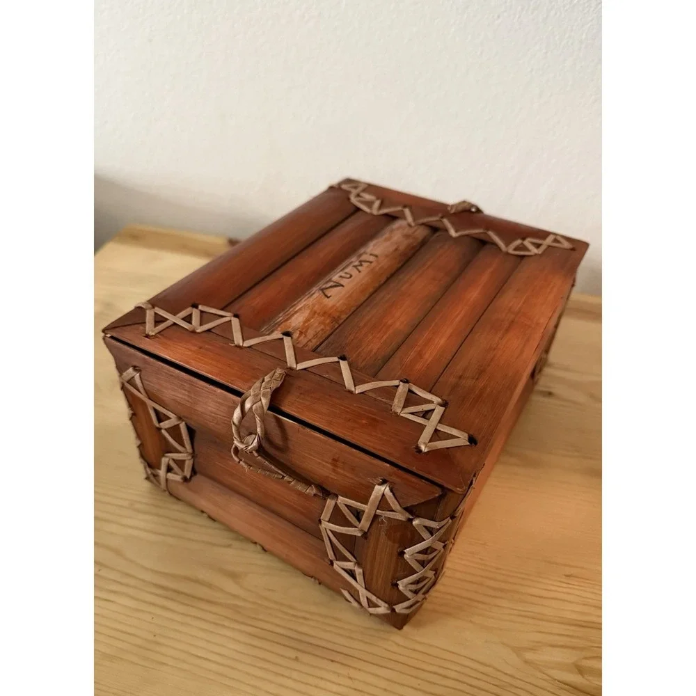 Numi Tea Bamboo Gift Box Decreative Wooden Tea Chest‎ Storqage Organizer
